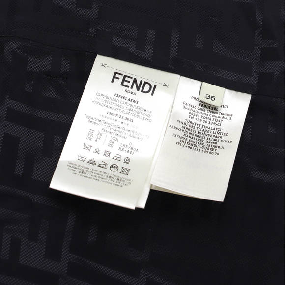 FendiWomen's Double Breasted Jacket Zucca Polyester and Cotton